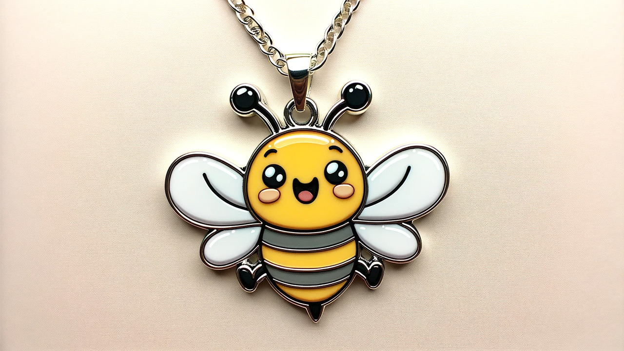 A beautiful cartoon bee pendant
