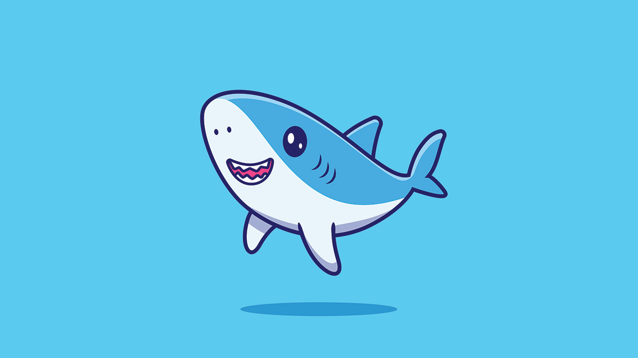 A cute shark just being a shark.