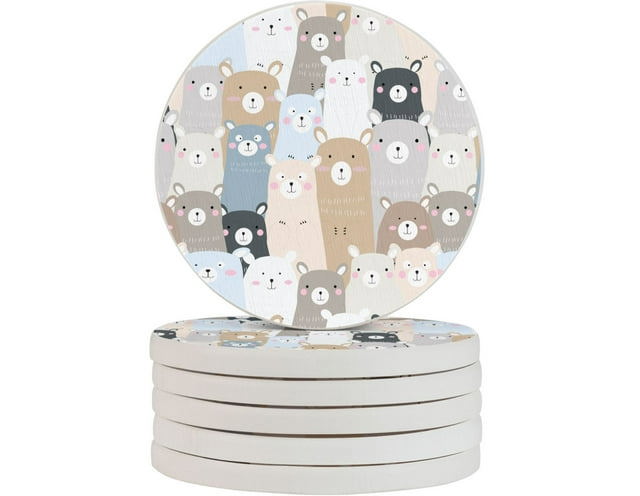 Teddy Bear Drink Coasters