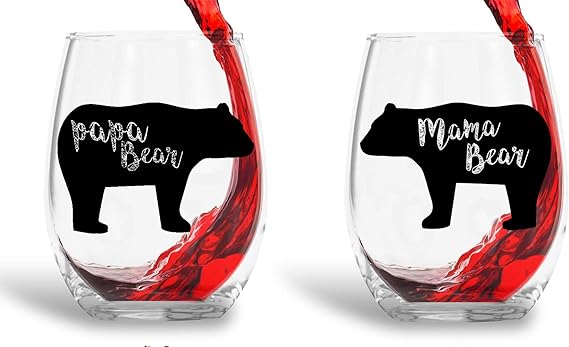kitchen-bear-gifts-mama-&-papa-bear-wine-glasses