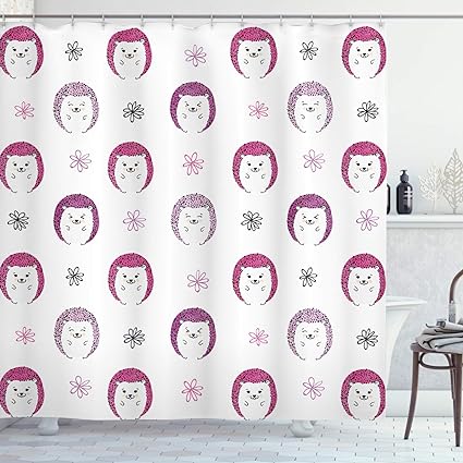 hedgehog-gifts-ideas-hedgehog-cartoon-shower-curtain