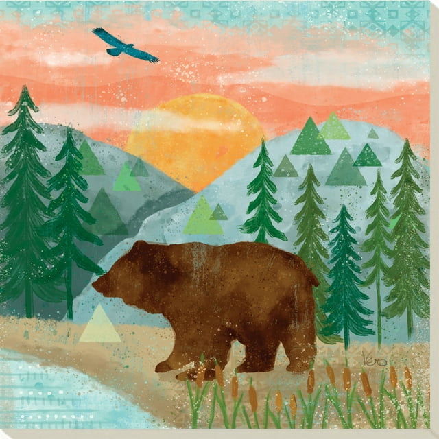 Bear Stoneware Coasters Set
