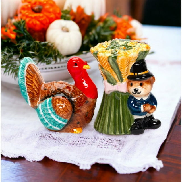 Thanksgiving Bear & Turkey Shakers