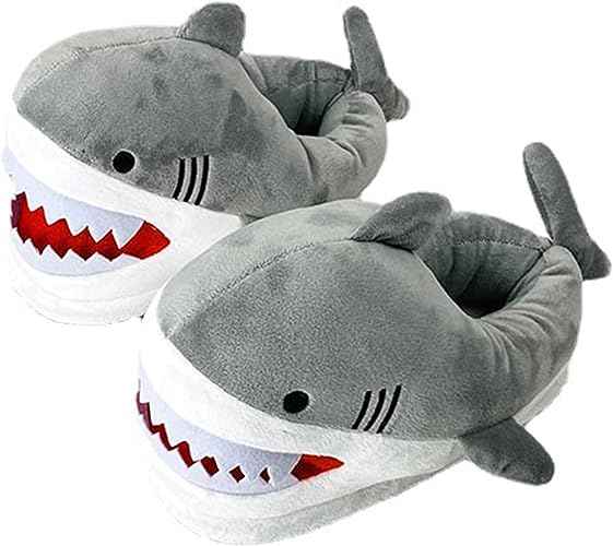 shark-hoodies-and-slippers-winter-animal-women's-slippers