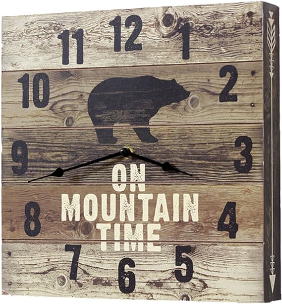 kitchen-bear-gifts-rustic-bear-wall-clock