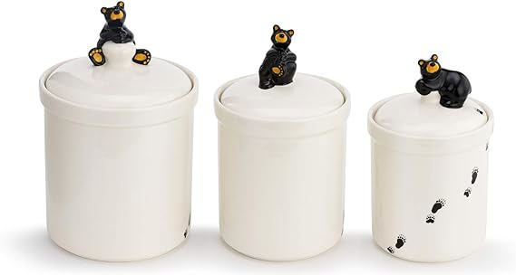 kitchen-bear-gifts-rustic-bear-ceramic-canisters