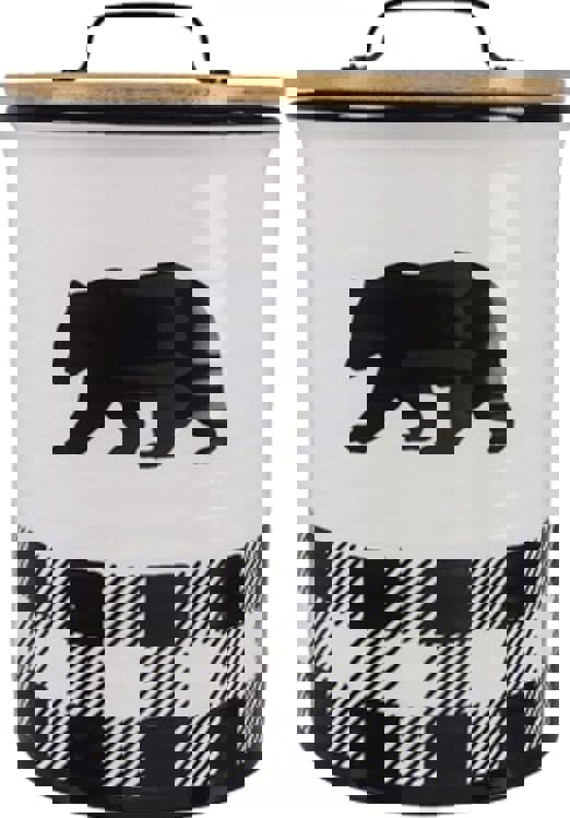 kitchen-bear-gifts-buffalo-plaid-bear-cookie-jar