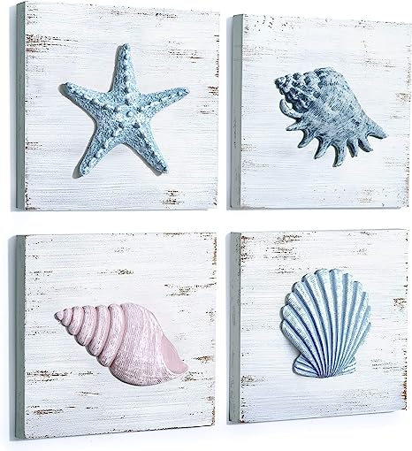 family-beach-trip-beach-house-3d-shell-decor