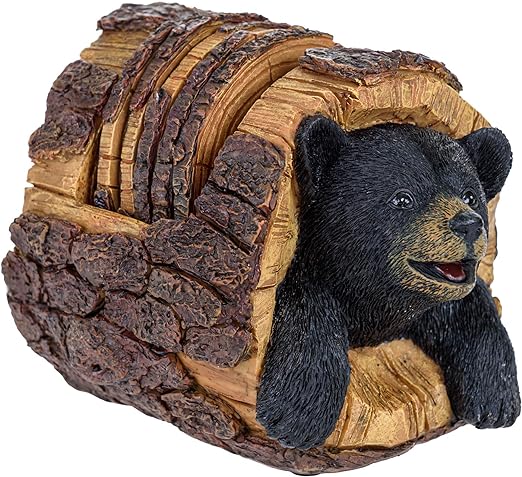Rustic Bear Coaster Set