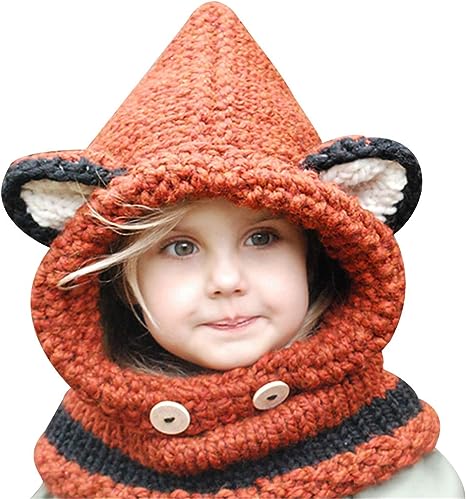 gifts-for-fox-lovers-fox-designed-warm-hat-scarf-set
