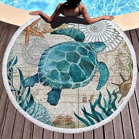 gifts-for-turtle-lovers-sea-turtle-pattern-beach-towel