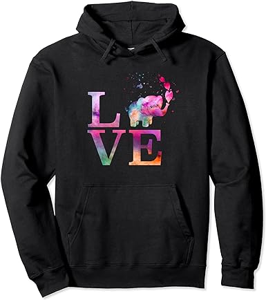 gifts-for-elephant-lovers-colorful-baby-elephant-love-hoodie