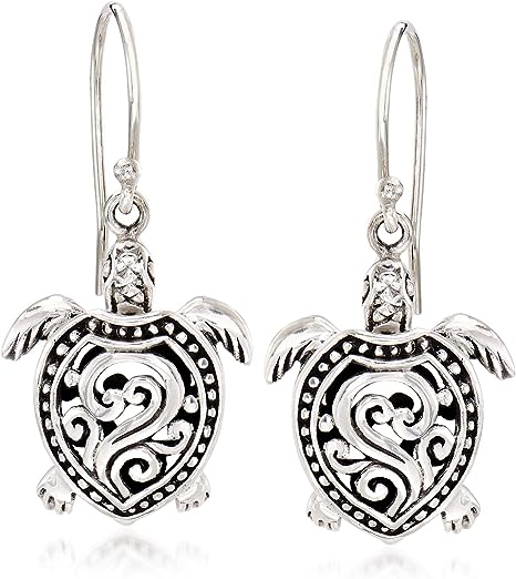 turtle-gifts-for-her-ross-simons-filigree-turtle-earrings