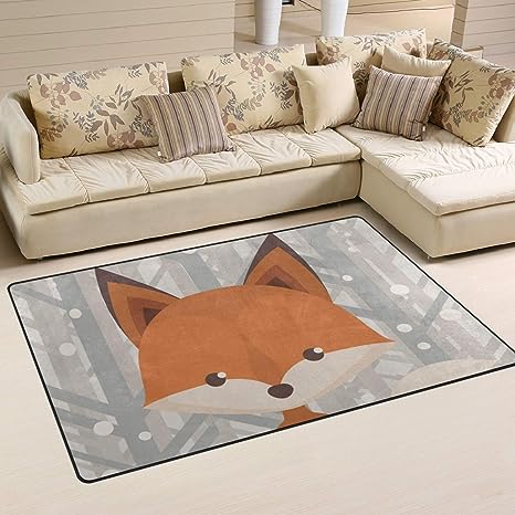 gifts-for-fox-lovers-contemporary-fox-pattern-rug