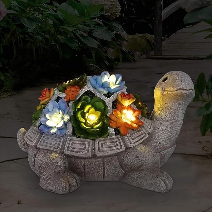 gifts-for-turtle-lovers-solar-turtle-garden-statue