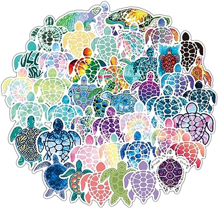turtle-gifts-for-kids-colorful-turtle-waterproof-stickers