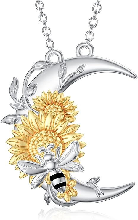 bee-jewelry-gift-ideas-silver-bee-sunflower-necklace