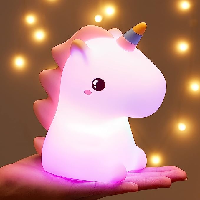 animal-bedside-lamps-soft-silicone-unicorn-led-night-light