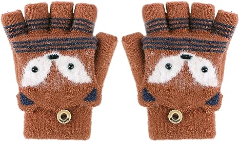 gifts-for-fox-lovers-kids'-fox-themed-knitted-gloves