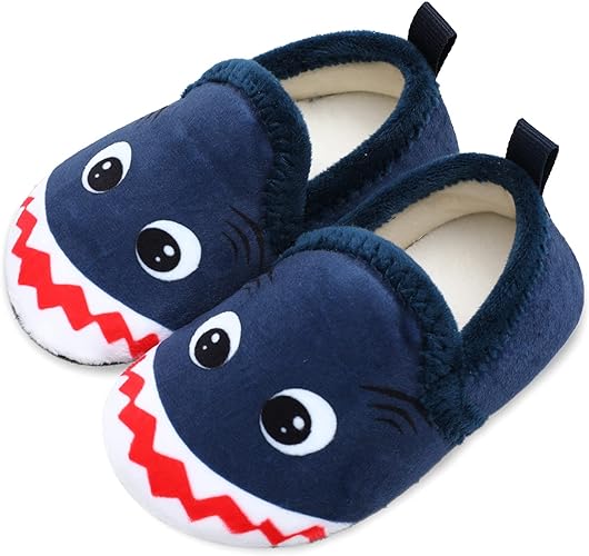 shark-hoodies-and-slippers-warm-shark-themed-kids-slippers