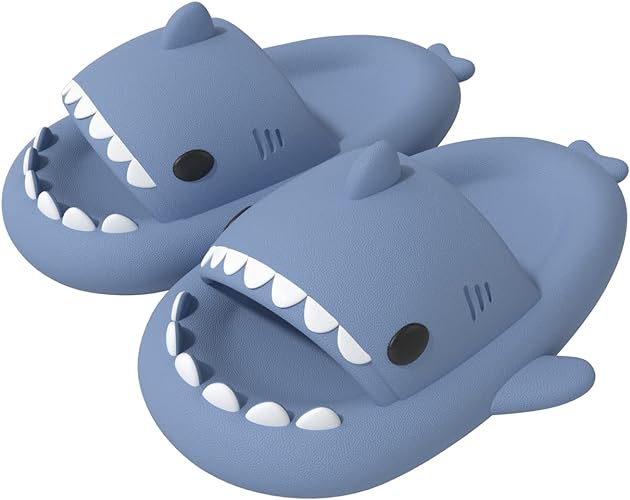 shark-hoodies-and-slippers-novelty-shark-themed-children's-sandals