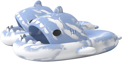 shark-hoodies-and-slippers-shark-themed-cartoon-slippers