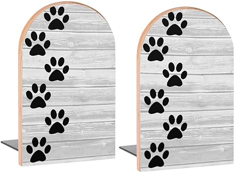 paw-print-decor-ideas-paw-print-wooden-bookends