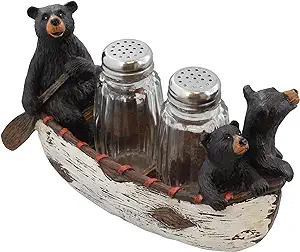 Bear Canoe Salt & Pepper Set