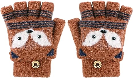 gifts-for-fox-lovers-kids'-fox-themed-knitted-gloves