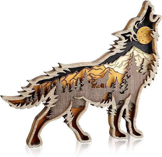 wolf-gift-ideas-rustic-wolf-wooden-wall-art