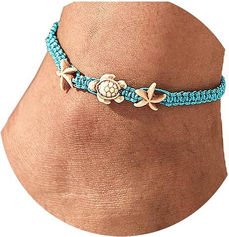 turtle-gifts-for-her-boho-beach-anklet-