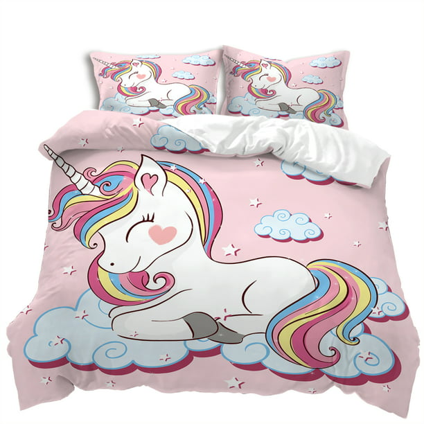 duvet-covers-for-kids-sparkling-3d-printed-unicorn-cute-bed-set