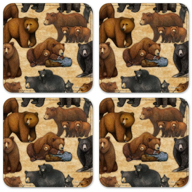 Bear Image Drink Coasters