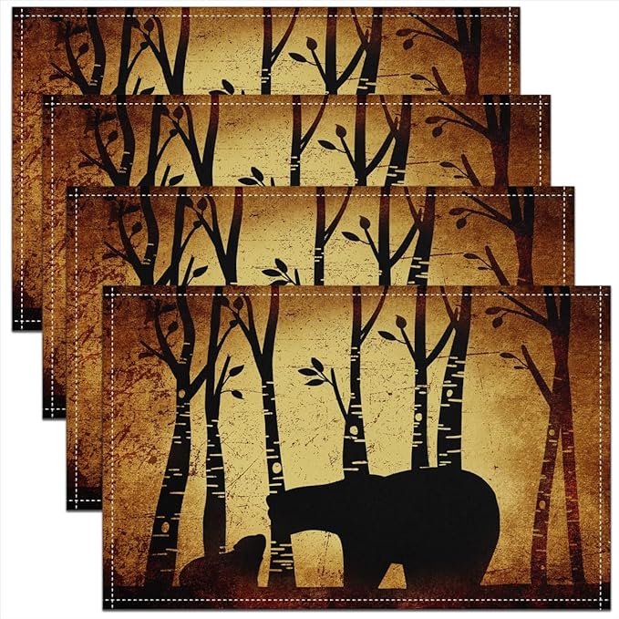 Bear Themed Placemats Set
